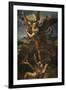 Saint Michael Vanquishing Satan, 1518-Raphael-Framed Giclee Print