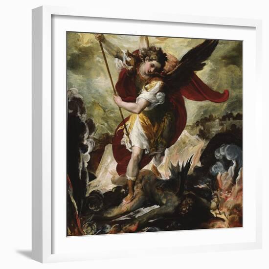 Saint Michael Vanquishing Satan-Francesco Maffei-Framed Giclee Print