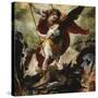 Saint Michael Vanquishing Satan-Francesco Maffei-Stretched Canvas