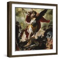 Saint Michael Vanquishing Satan-Francesco Maffei-Framed Giclee Print