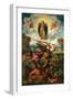 Saint Michael with the Devil and Our Lady of the Assumption Between Angels-Dosso Dossi-Framed Giclee Print