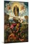 Saint Michael with the Devil and Our Lady of the Assumption Between Angels-Dosso Dossi-Mounted Giclee Print