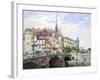 Saint-Michel Bridge, Paris, C1822-1878-Charles Claude Pyne-Framed Giclee Print