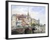 Saint-Michel Bridge, Paris, C1822-1878-Charles Claude Pyne-Framed Giclee Print