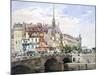 Saint-Michel Bridge, Paris, C1822-1878-Charles Claude Pyne-Mounted Giclee Print