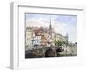 Saint-Michel Bridge, Paris, C1822-1878-Charles Claude Pyne-Framed Giclee Print