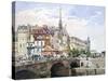 Saint-Michel Bridge, Paris, C1822-1878-Charles Claude Pyne-Stretched Canvas