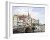 Saint-Michel Bridge, Paris, C1822-1878-Charles Claude Pyne-Framed Giclee Print