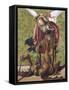 Saint Michel terrassant le démon-Josse Lieferinxe-Framed Stretched Canvas