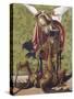 Saint Michel terrassant le démon-Josse Lieferinxe-Stretched Canvas