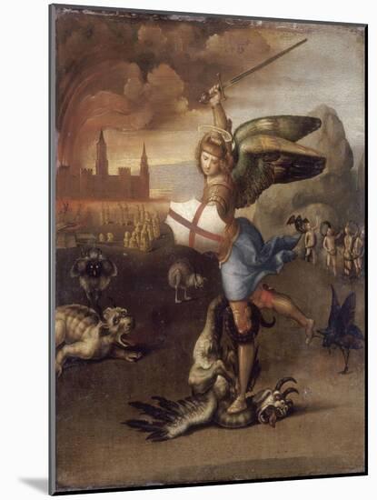 Saint Michel-Raffaello Sanzio-Mounted Giclee Print