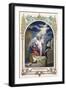 Saint Monica (331-387 A.D.) Trusting God Saves Her Son. Allegory About Hope. Colored Engraving-null-Framed Giclee Print