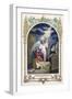 Saint Monica (331-387 A.D.) Trusting God Saves Her Son. Allegory About Hope. Colored Engraving-null-Framed Giclee Print
