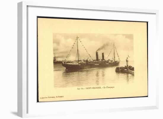 Saint Nazaire, La Champagne, Dampfer, Leuchtturm-null-Framed Giclee Print