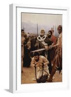 Saint Nicholas of Myra Saves Three Innocents from Death.-Ilya Repin-Framed Art Print