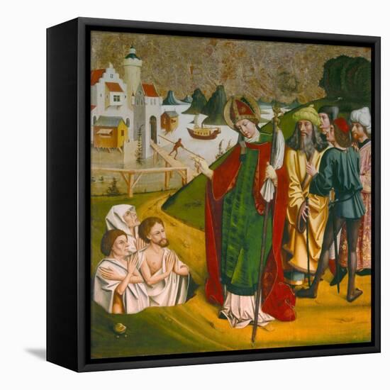 Saint Nicholas Resurrects Three Dead People-null-Framed Stretched Canvas