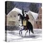 Saint Nicholas Riding into a Village Carrying a Basket and an Evergreen Bough-null-Stretched Canvas