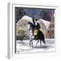 Saint Nicholas Riding into a Village Carrying a Basket and an Evergreen Bough-null-Framed Giclee Print