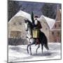 Saint Nicholas Riding into a Village Carrying a Basket and an Evergreen Bough-null-Mounted Giclee Print