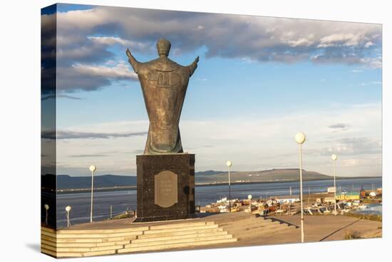 Saint Nicholas Statue, Siberian City Anadyr, Chukotka Province, Russian Far East, Eurasia-Gabrielle and Michel Therin-Weise-Stretched Canvas