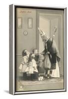 Saint Nicolas Visits Some Children and Gives Them Presents-null-Framed Photographic Print