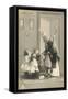 Saint Nicolas Visits Some Children and Gives Them Presents-null-Framed Stretched Canvas