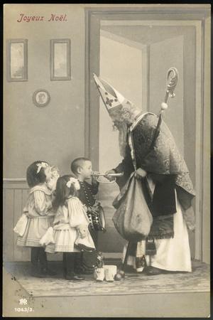 Saint Nicolas Visits Some Children and Gives Them Presents Photographic ...