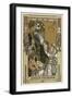 Saint Nicolas with Children, The Original Santa Claus-Heinrich Lefler-Framed Art Print