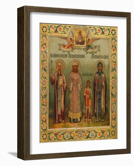Saint Nino, Saint Dimitry of Rostov, Holy Martyr Lyubov, and Saint Mary of Egypt, 1904-Osip Semionovich Chirikov-Framed Giclee Print