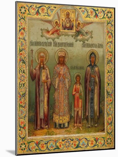 Saint Nino, Saint Dimitry of Rostov, Holy Martyr Lyubov, and Saint Mary of Egypt, 1904-Osip Semionovich Chirikov-Mounted Giclee Print