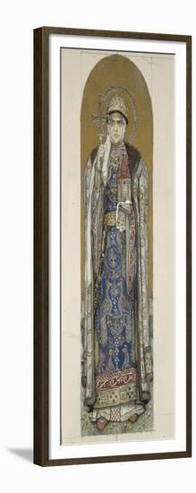 Saint Olga, Princess of Kiev (Study for Frescos in the St Vladimir's Cathedral of Kie), 1884-1889-Viktor Mikhaylovich Vasnetsov-Framed Giclee Print