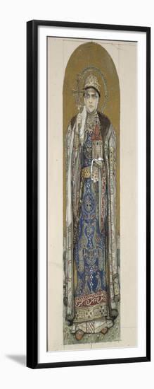 Saint Olga, Princess of Kiev (Study for Frescos in the St Vladimir's Cathedral of Kie), 1884-1889-Viktor Mikhaylovich Vasnetsov-Framed Giclee Print