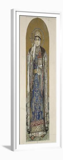 Saint Olga, Princess of Kiev (Study for Frescos in the St Vladimir's Cathedral of Kie), 1884-1889-Viktor Mikhaylovich Vasnetsov-Framed Giclee Print