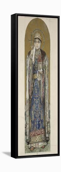 Saint Olga, Princess of Kiev (Study for Frescos in the St Vladimir's Cathedral of Kie), 1884-1889-Viktor Mikhaylovich Vasnetsov-Framed Stretched Canvas