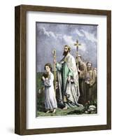 Saint Patrick Journeying to Tara to Convert the Irish, 5th Century Ad-null-Framed Giclee Print