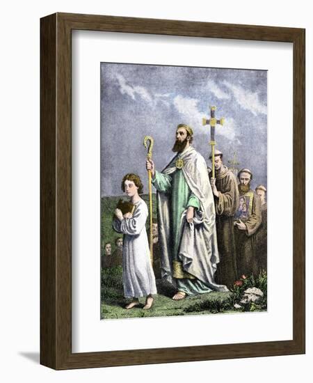 Saint Patrick Journeying to Tara to Convert the Irish, 5th Century Ad-null-Framed Giclee Print