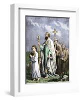 Saint Patrick Journeying to Tara to Convert the Irish, 5th Century Ad-null-Framed Giclee Print