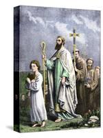 Saint Patrick Journeying to Tara to Convert the Irish, 5th Century Ad-null-Stretched Canvas