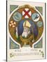 Saint Patrick Postcard Commemorating His Coming to Ireland 1500 Years Previously-null-Mounted Art Print