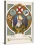 Saint Patrick Postcard Commemorating His Coming to Ireland 1500 Years Previously-null-Stretched Canvas