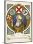 Saint Patrick Postcard Commemorating His Coming to Ireland 1500 Years Previously-null-Mounted Art Print