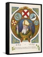 Saint Patrick Postcard Commemorating His Coming to Ireland 1500 Years Previously-null-Framed Stretched Canvas