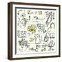 Saint Patrick's Day Doodles - Vintage Style-Alisa Foytik-Framed Art Print