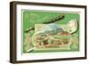 Saint Patrick's Day Greetings Postcard-David Pollack-Framed Giclee Print