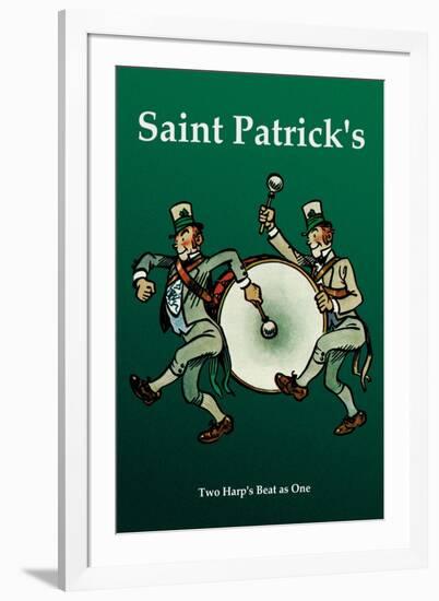 Saint Patrick, Two Harps Beat as One-null-Framed Art Print