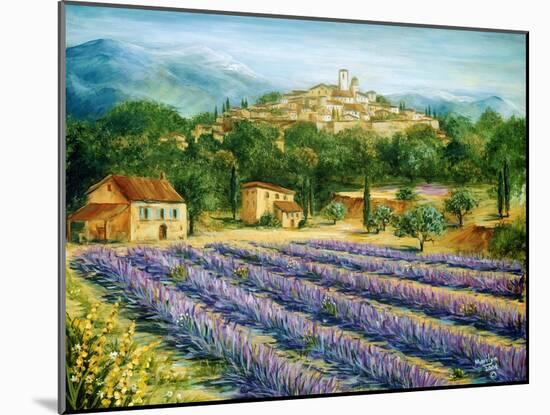 Saint Paul De Vence and Lavender-Marilyn Dunlap-Mounted Art Print