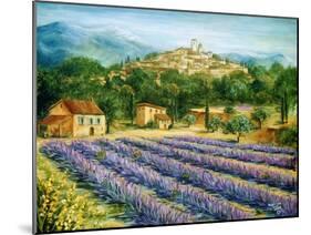 Saint Paul De Vence and Lavender-Marilyn Dunlap-Mounted Art Print