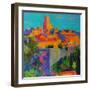 Saint-Paul De Vence, Golden Light, 2022 (Oil on Canvas)-Peter Graham-Framed Giclee Print