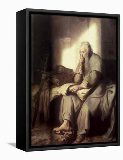 Saint Paul in Prison-Rembrandt van Rijn-Framed Stretched Canvas