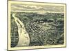 Saint Paul, Minnesota - Panoramic Map-Lantern Press-Mounted Art Print